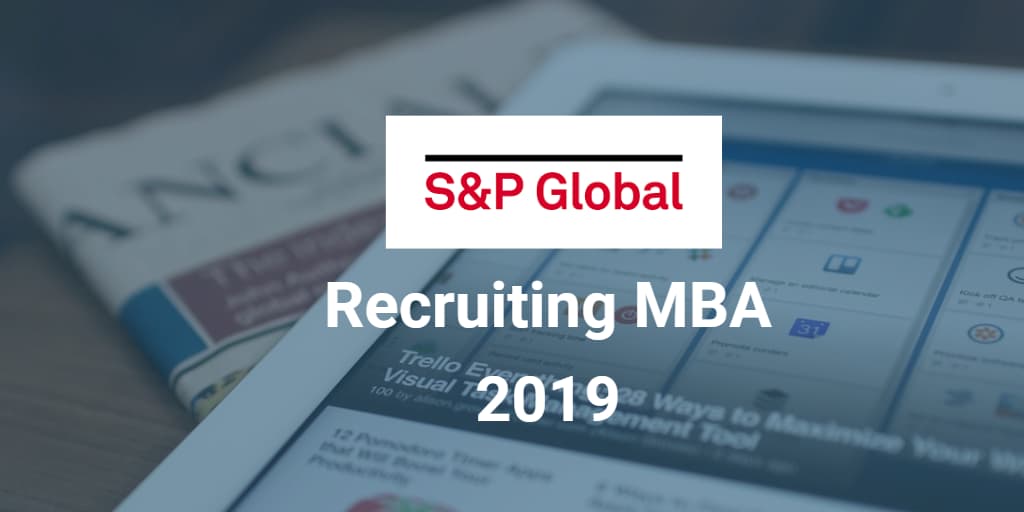 S&P recruiting mba 2019