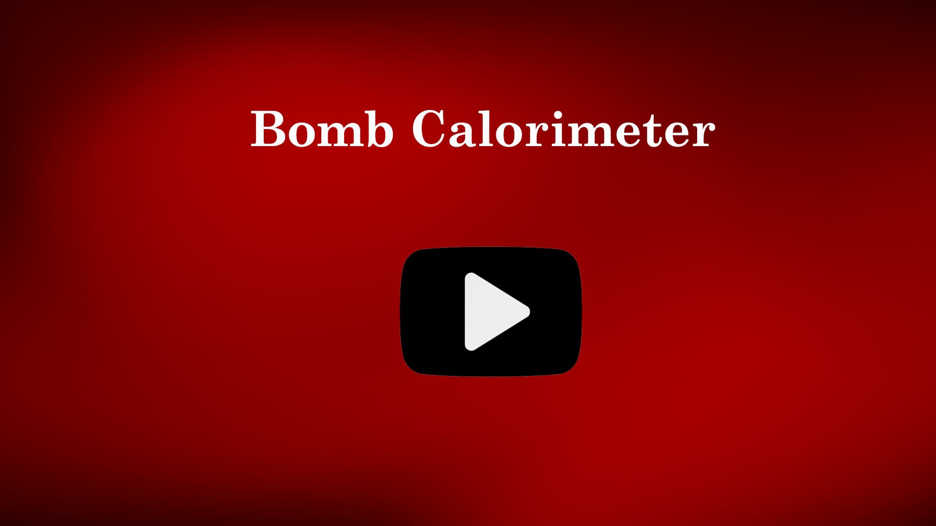 Bomb Calorimeter | Vtu Engineering Chemistry Video Lecture