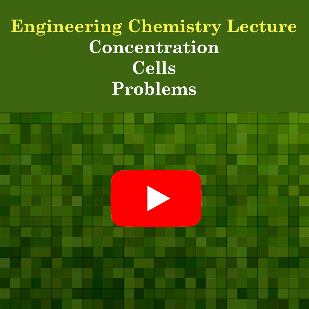 Concentration Cells - Problems and solutions with examples | Vtu Engineering Chemistry