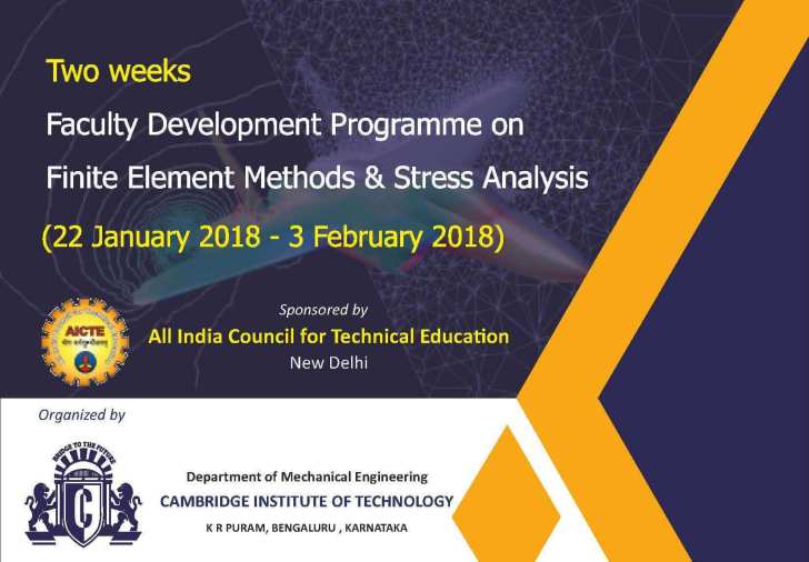 aicte faculty development programme jan 2018 bangalore