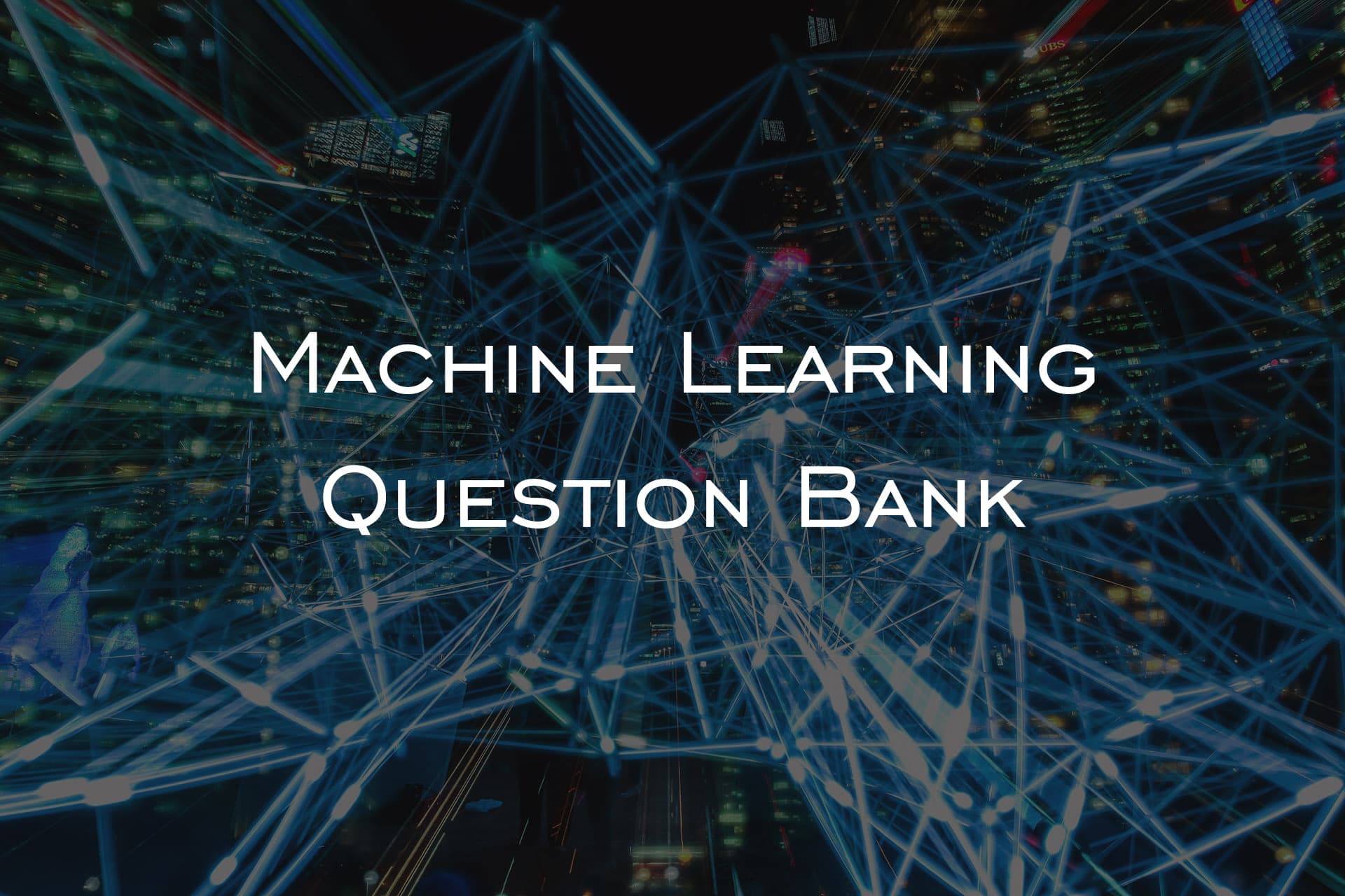 machine learning question bank