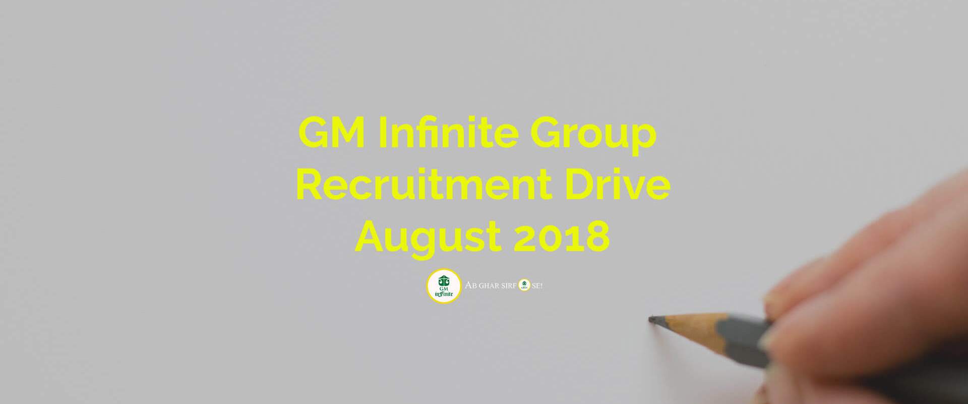 mba marketing gm infinite group recruitment drive august 2018