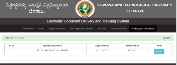 Print PDC Application EDDTS