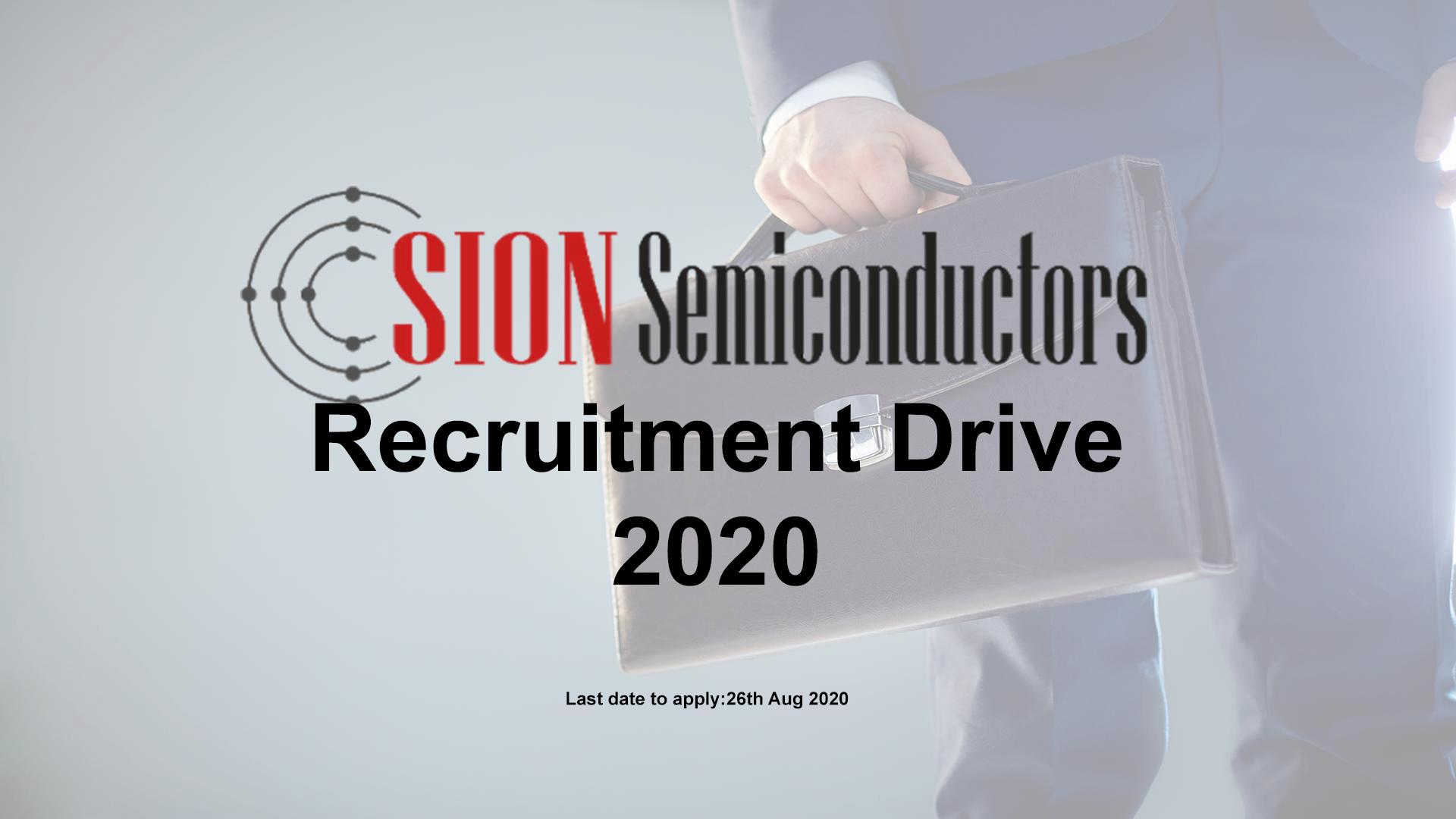SION Recruitment Drive 2020