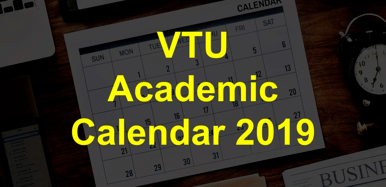 VTU Academic Calendar 2019 [Odd Sem]