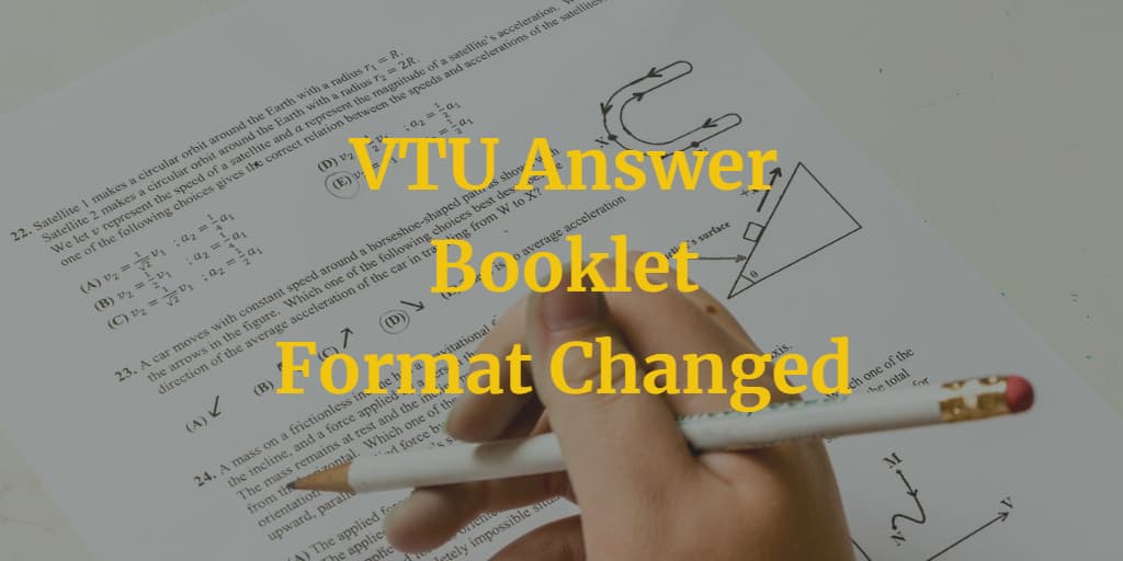 VTU Answer Booklet Format Changed