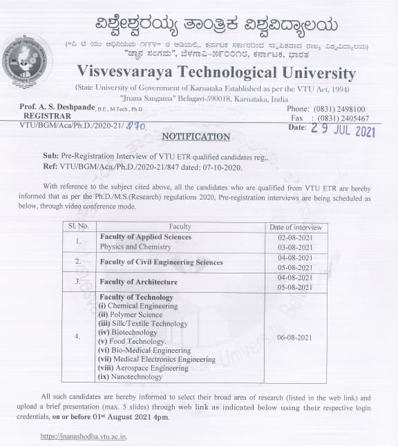 vtu phd eligibility criteria