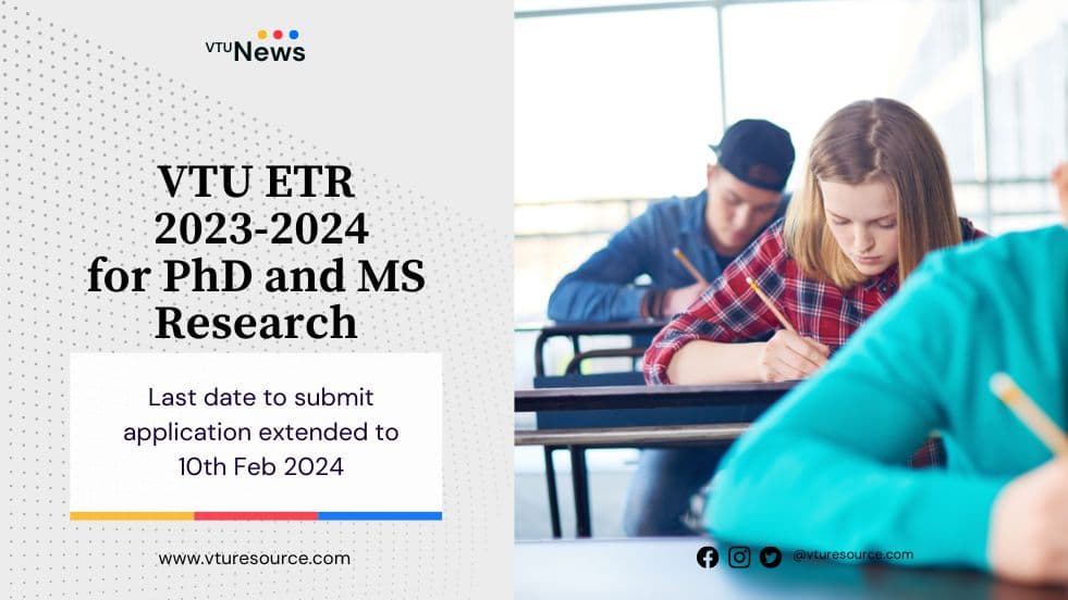 VTU ETR 2023-2024 Last date Extended