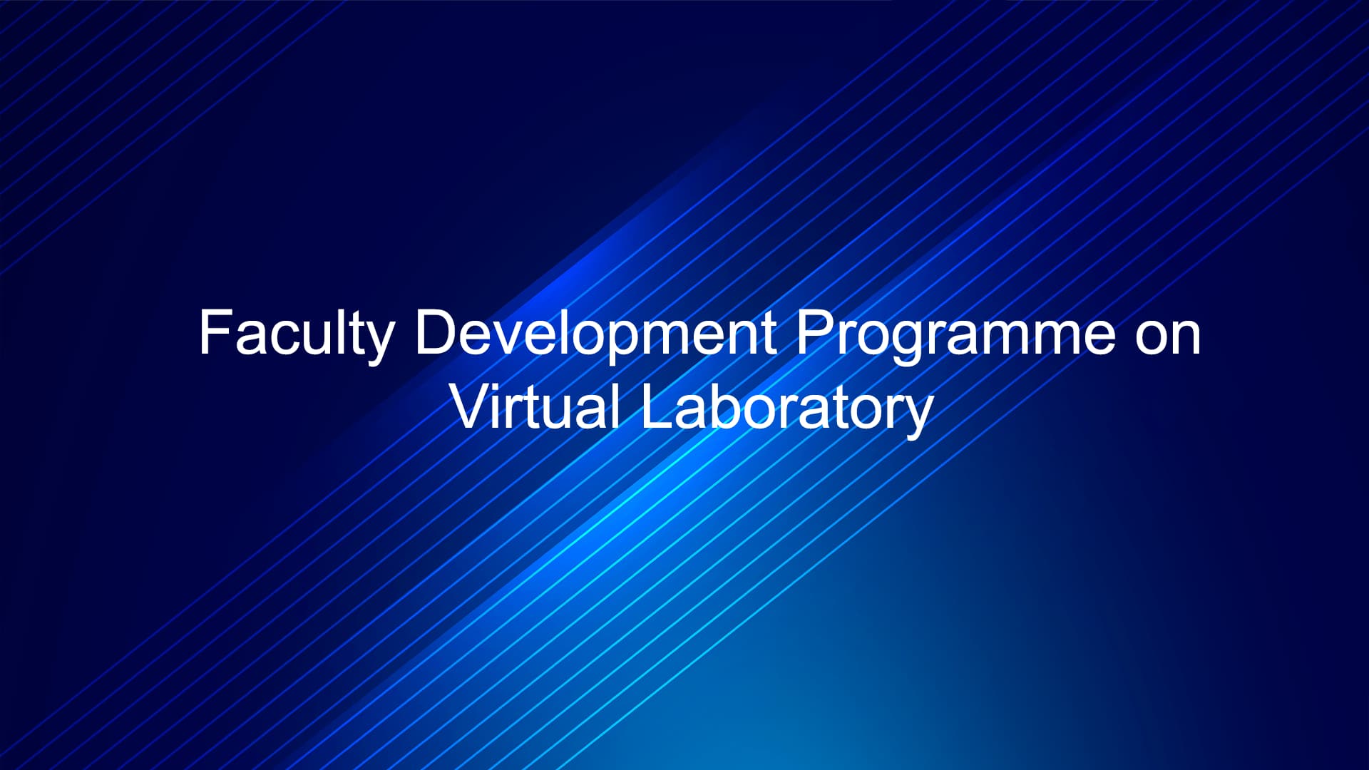 VTU FDP on Virtual Laboratory