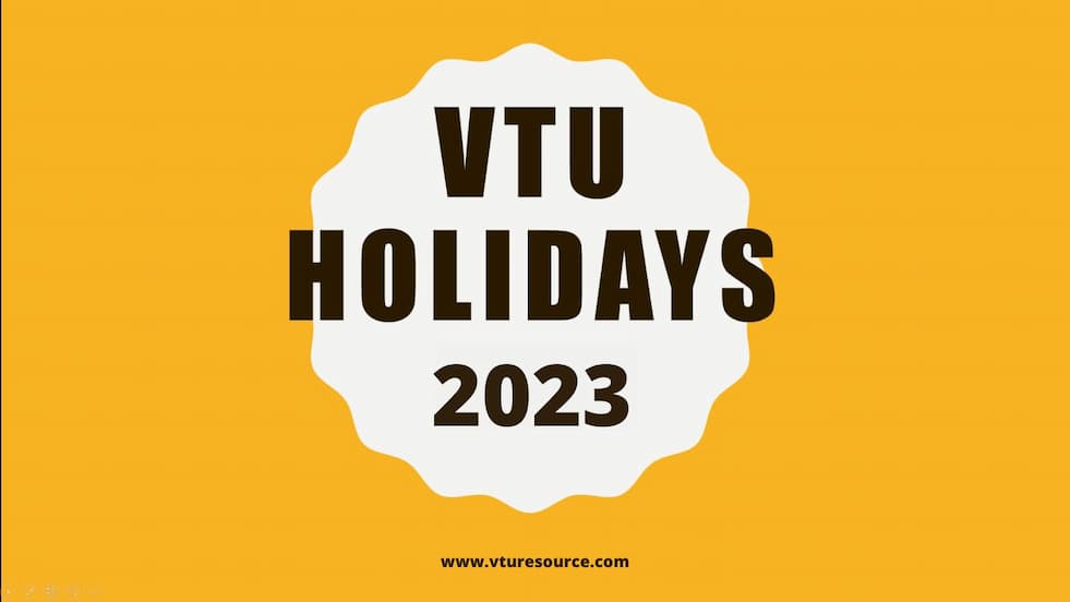 VTU Holidays 2023