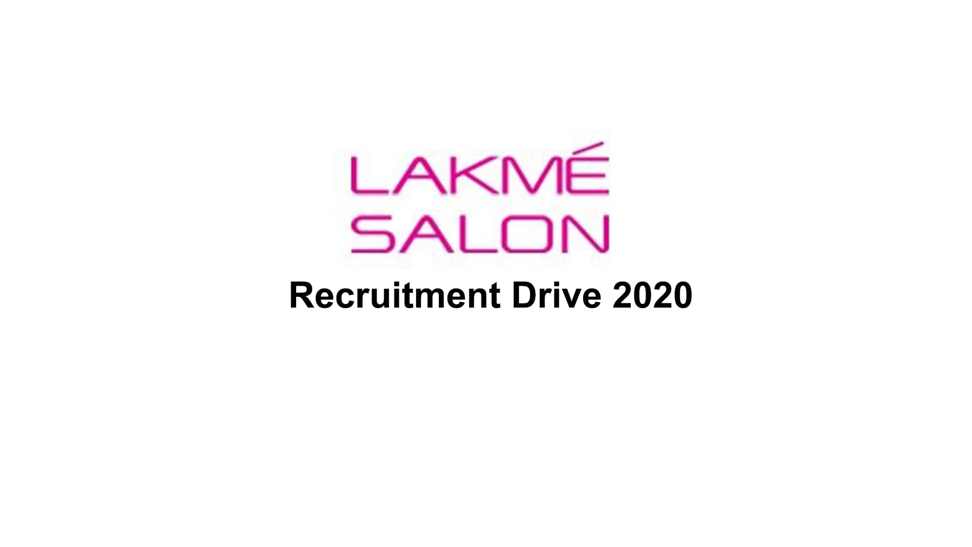VTU Lakme Recruitment Drive 2020