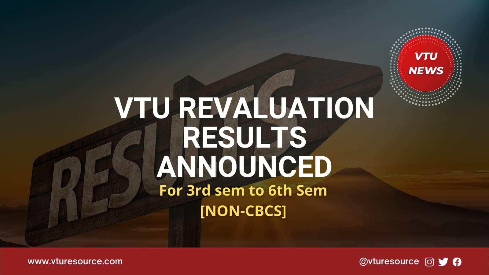 VTU NON-CBCS Revaluation Results Announced 2021