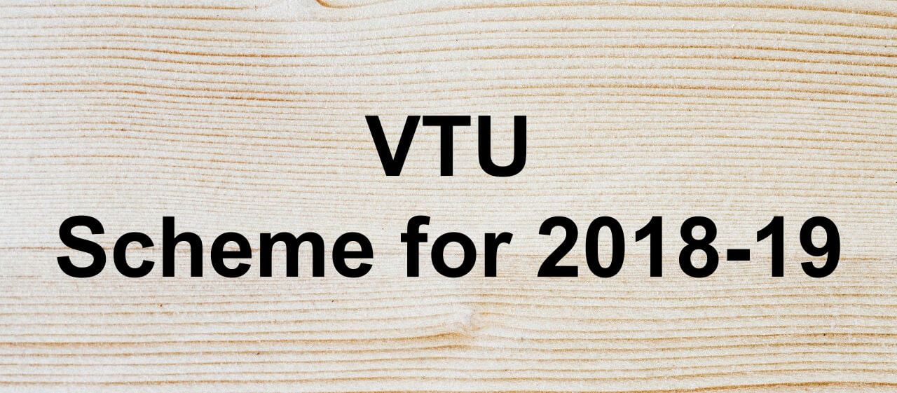 VTU Scheme For Students Joining 3 Sem 4 Sem In 2018 19