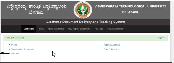 VTU PDC Application Status