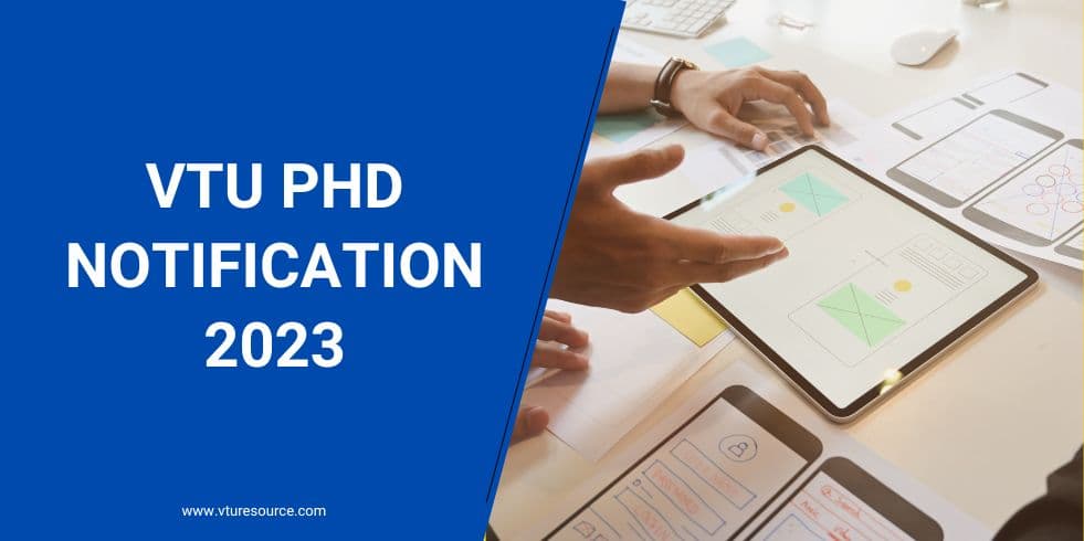 VTU Phd Notification 2023
