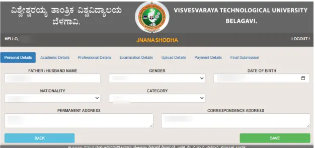 VTU ETR PhD Personal Details 