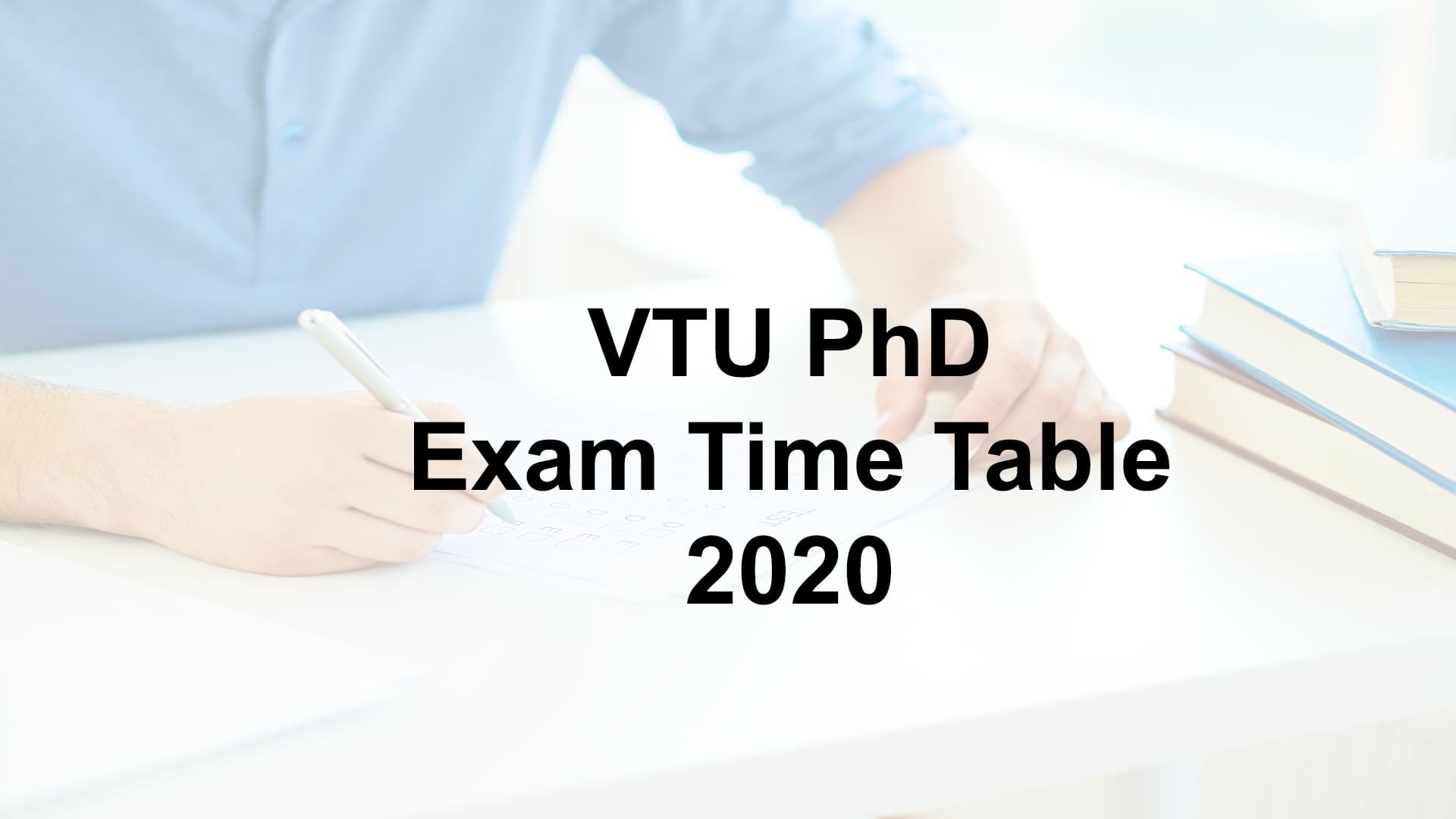 vtu phd course work exam 2021