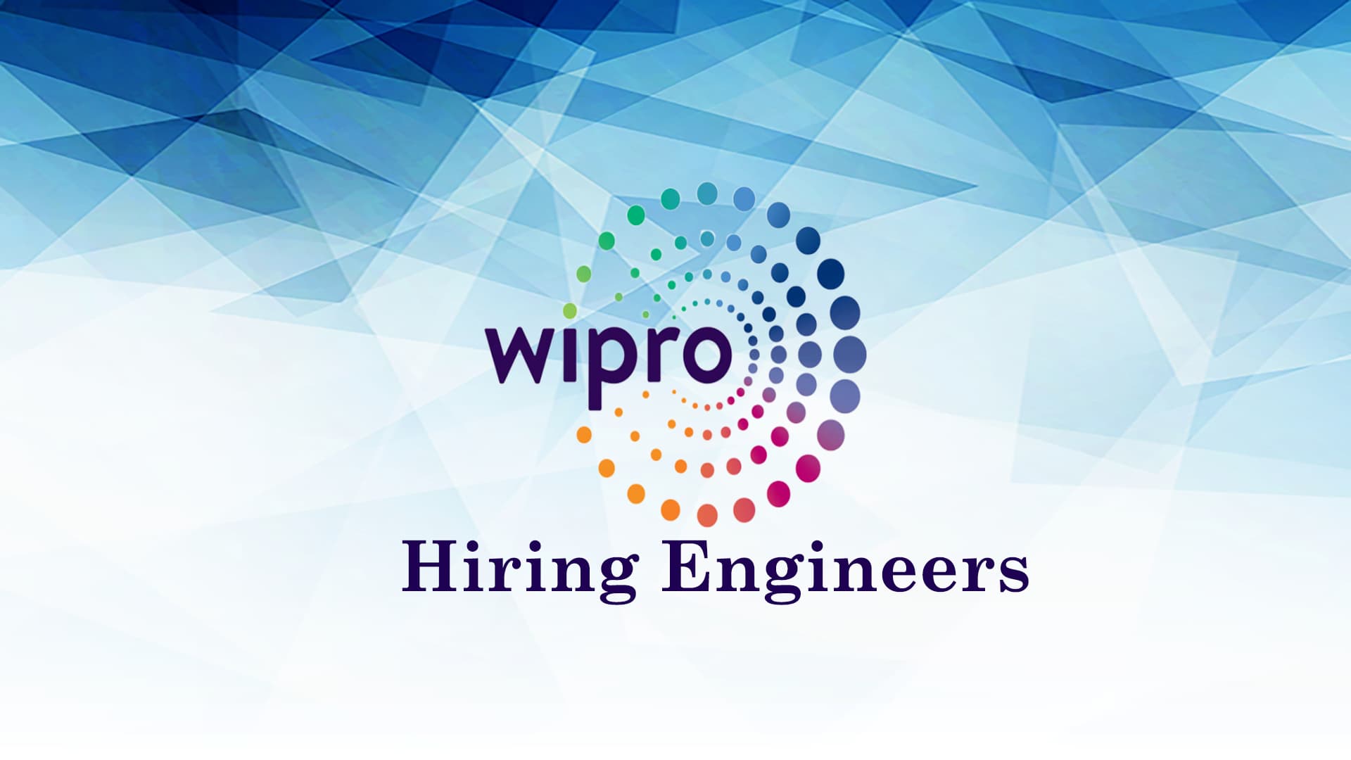 Wipro Recruitment Drive 2020